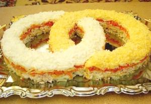 Салат "Обручальные кольца"