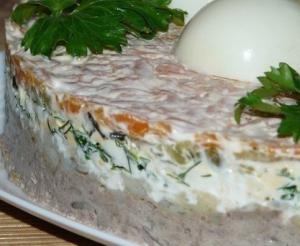 Салат с печенью