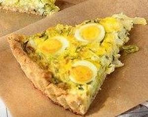 Тарт с капустой и перепелиными яйцами