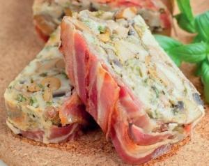 Террин с ветчиной и грибами