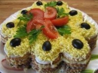 Салат - торт из крекеров