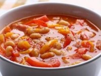 Суп с фасолью, томатом и шалфеем постный