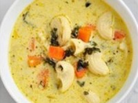 Сырно-молочный суп с овощами и макаронными изделиями