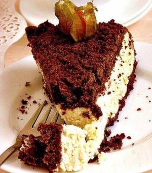 Шоколадно-творожный пирог