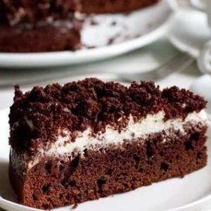 Шоколадно-кофейный пирог со сметанным кремом