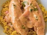 Сливочная курица с рисом басмати по-индийски