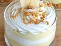 Бананово-карамельный десерт с кремом