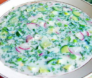 Окрошка на сыворотке